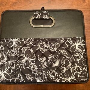 Lug flatbed collapsible organizer outline floral black